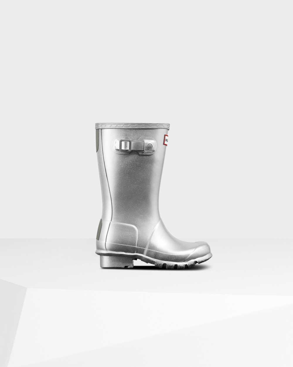 Kids Hunter Original Big Cosmic Rain Boots Silver | TDUGIC-346